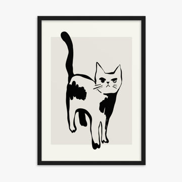 Modern illustration: Huh? 50x70 cm Poster With Black Frame Frame