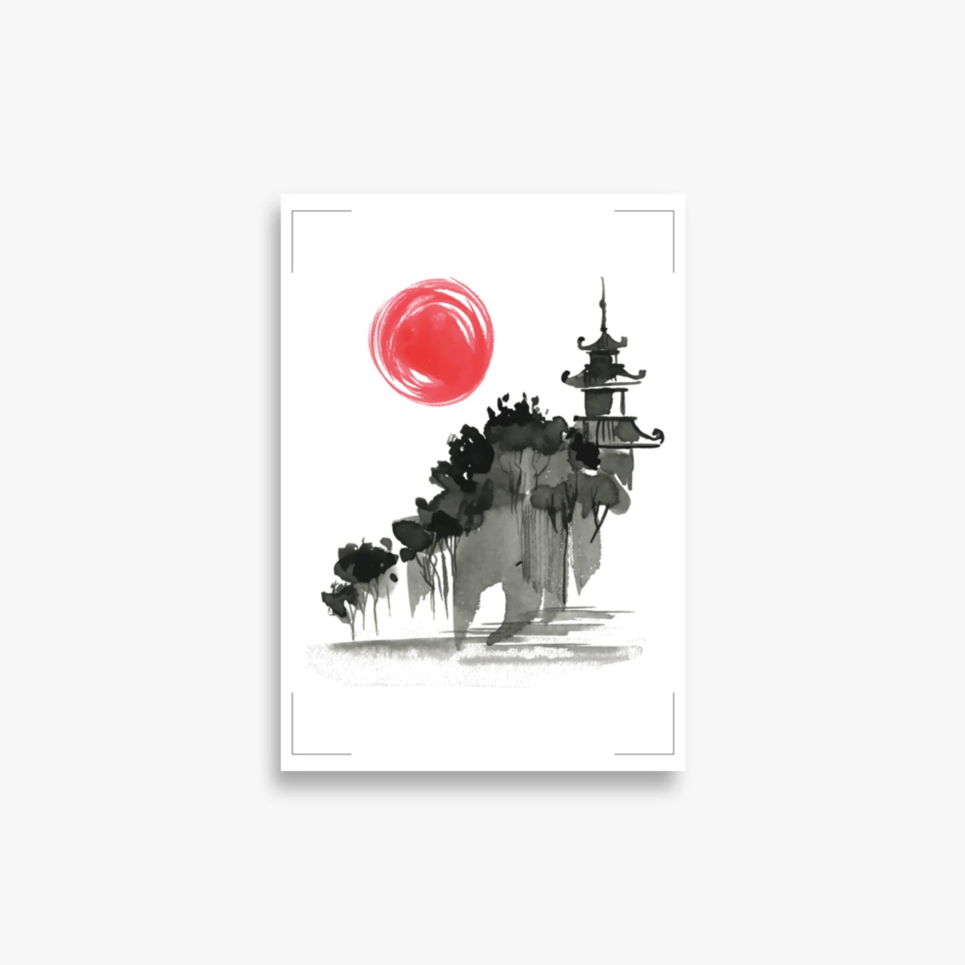 Modern illustration: Castle in the Sun 21x30 cm Poster