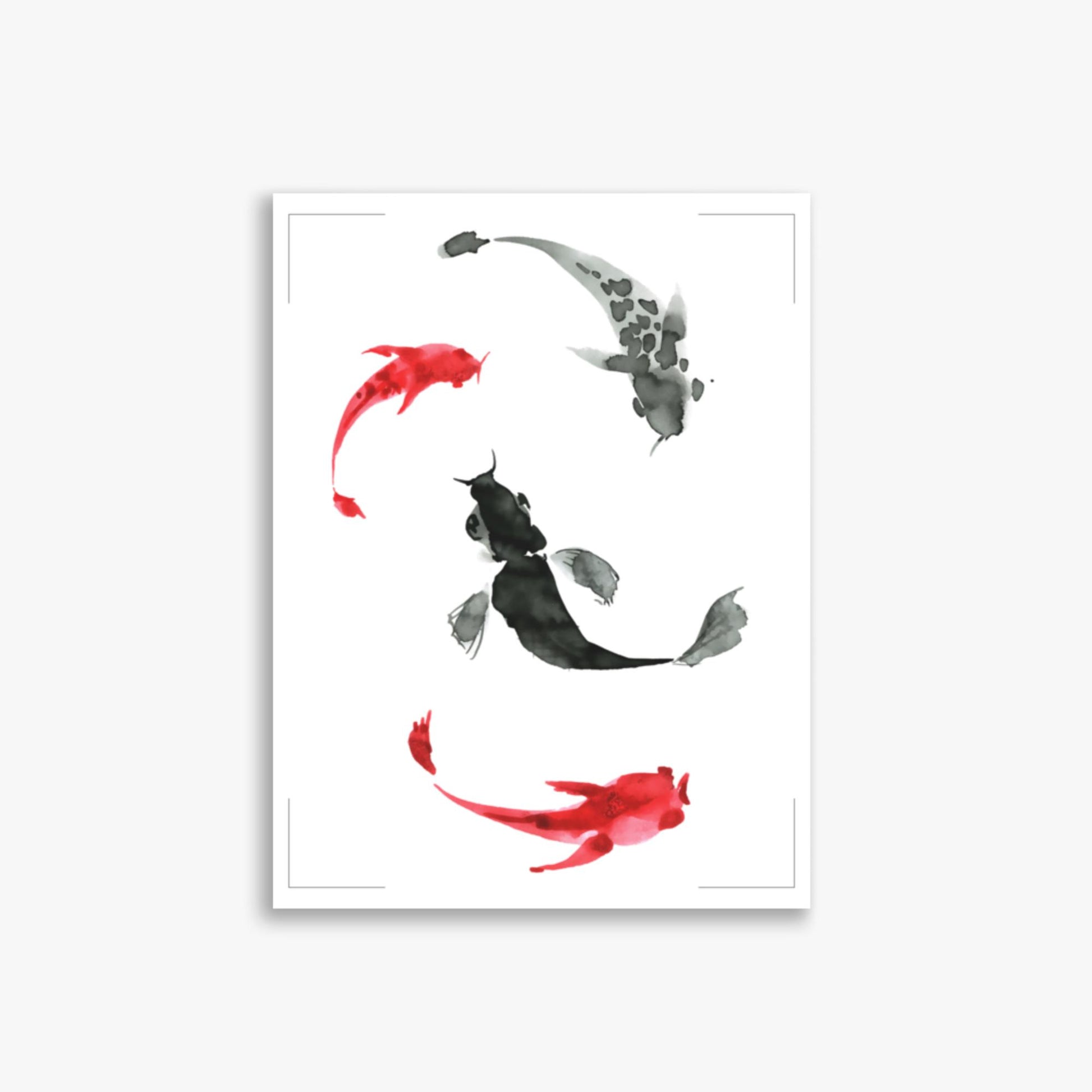 Modern illustration: Koi Circling 30x40 cm Poster