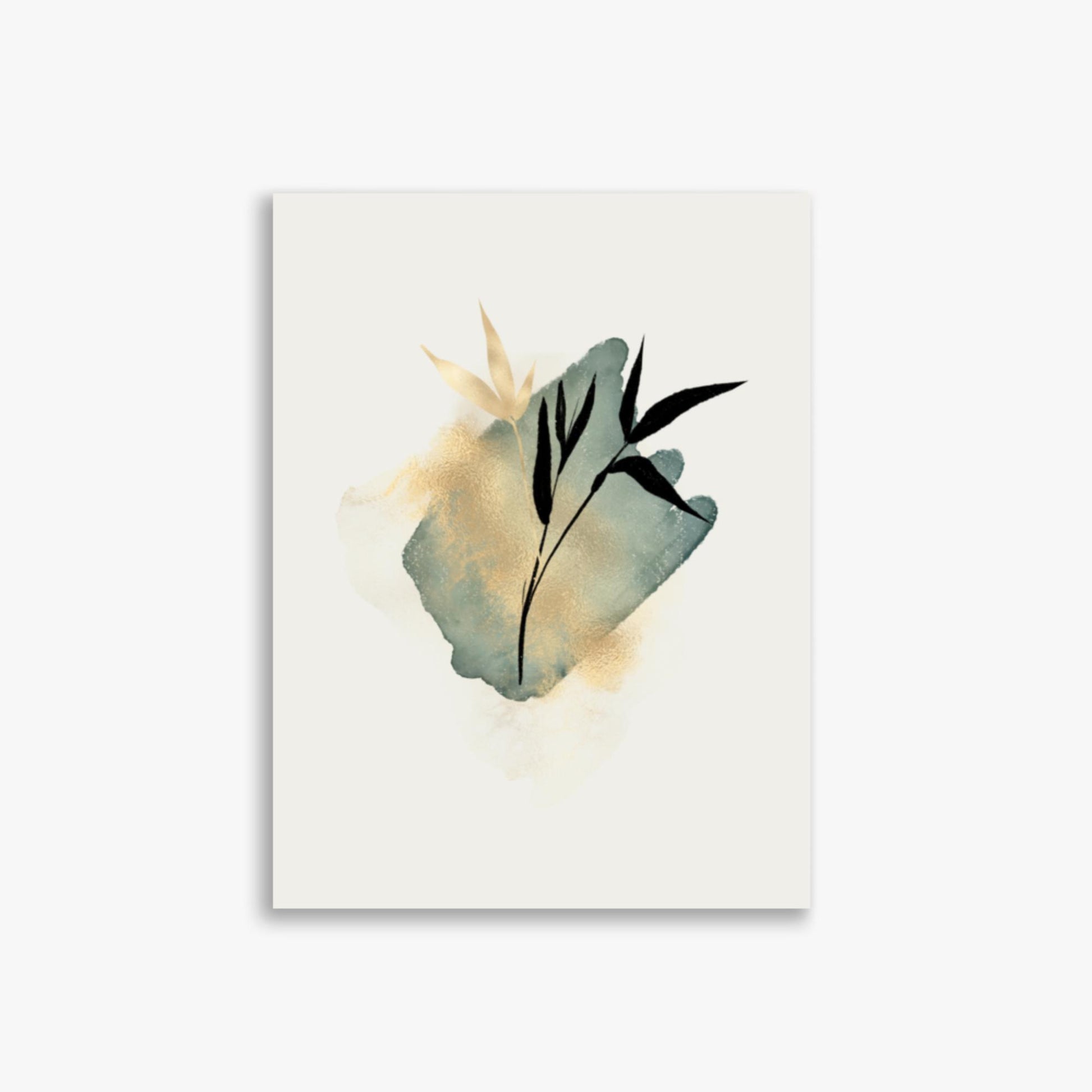 Modern illustration: Green and Gold 30x40 cm Poster