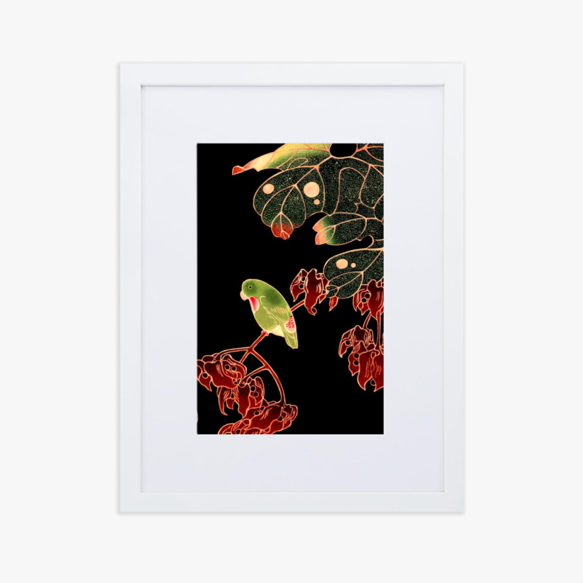 Ito Jakuchu - The Paroquet 30x40 cm Poster With White Frame