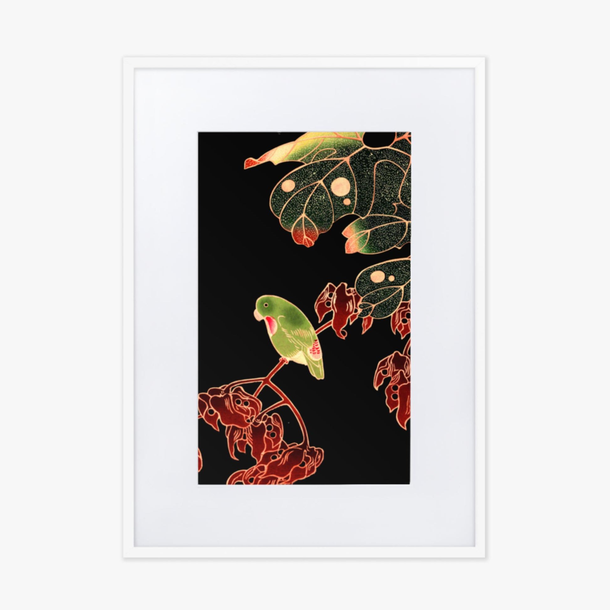 Ito Jakuchu - The Paroquet 50x70 cm Poster With White Frame