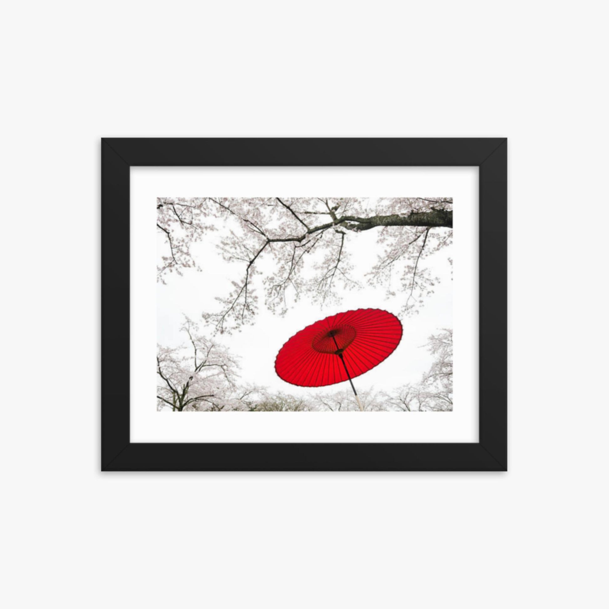 Japanese Umbrella 8x10 in Poster With Black Frame